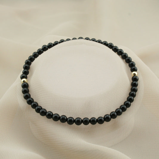 Zwarte toermalijn armband