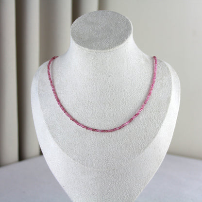 Roze toermalijn ketting