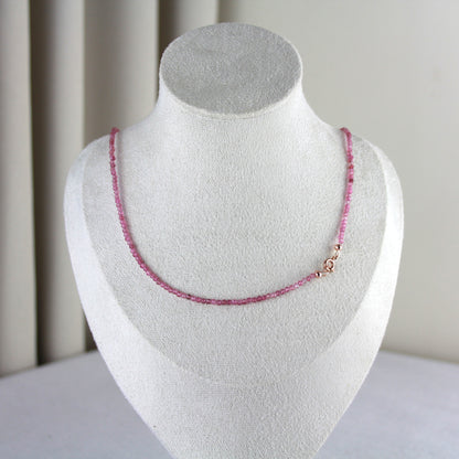 Roze toermalijn ketting