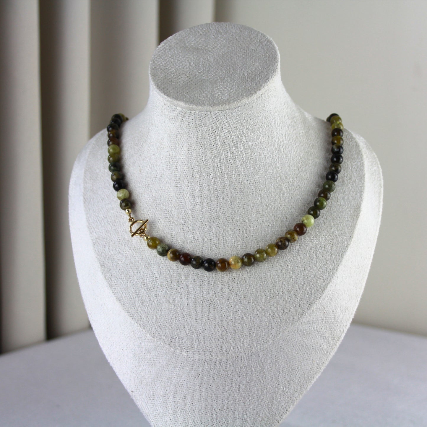 Groen agaat ketting