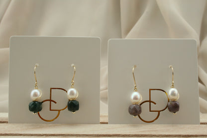 Agate arc met parel