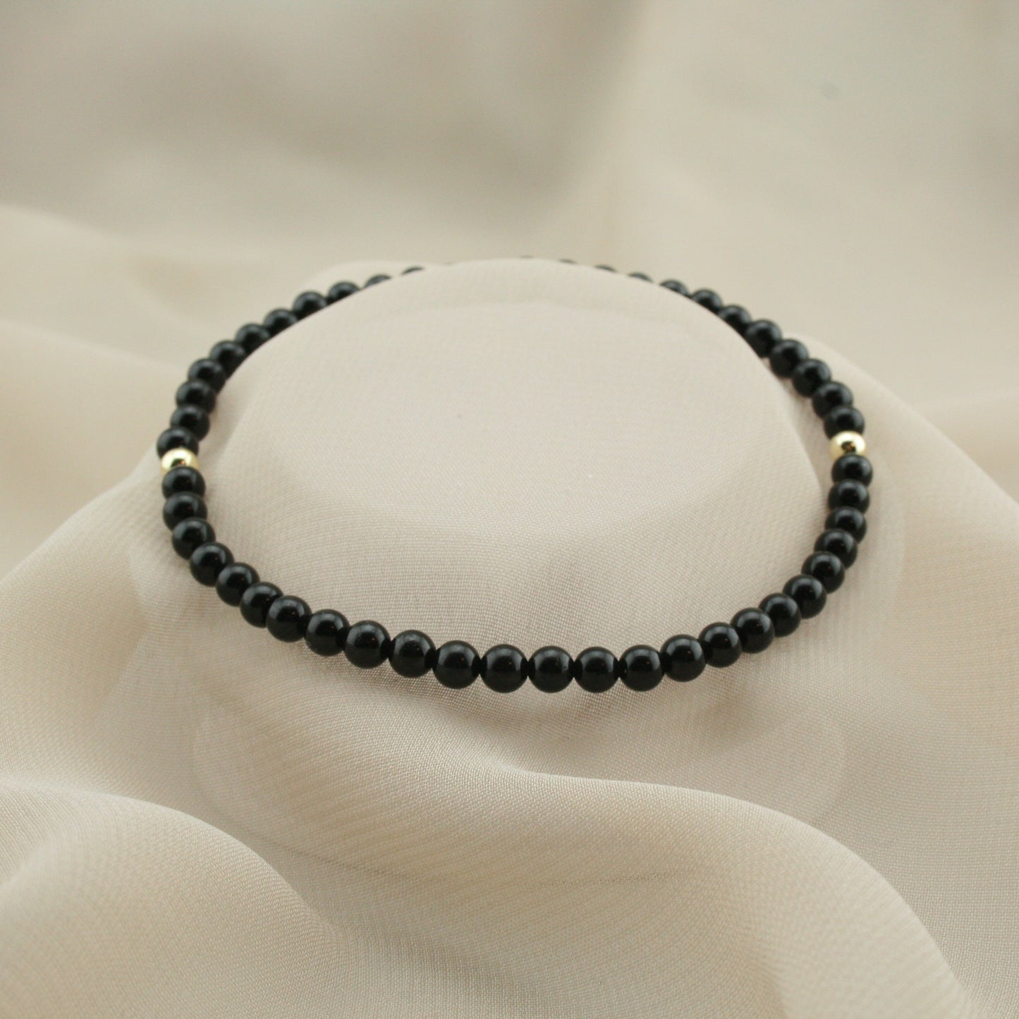 Zwarte toermalijn armband