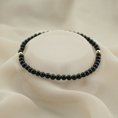 Zwarte toermalijn armband