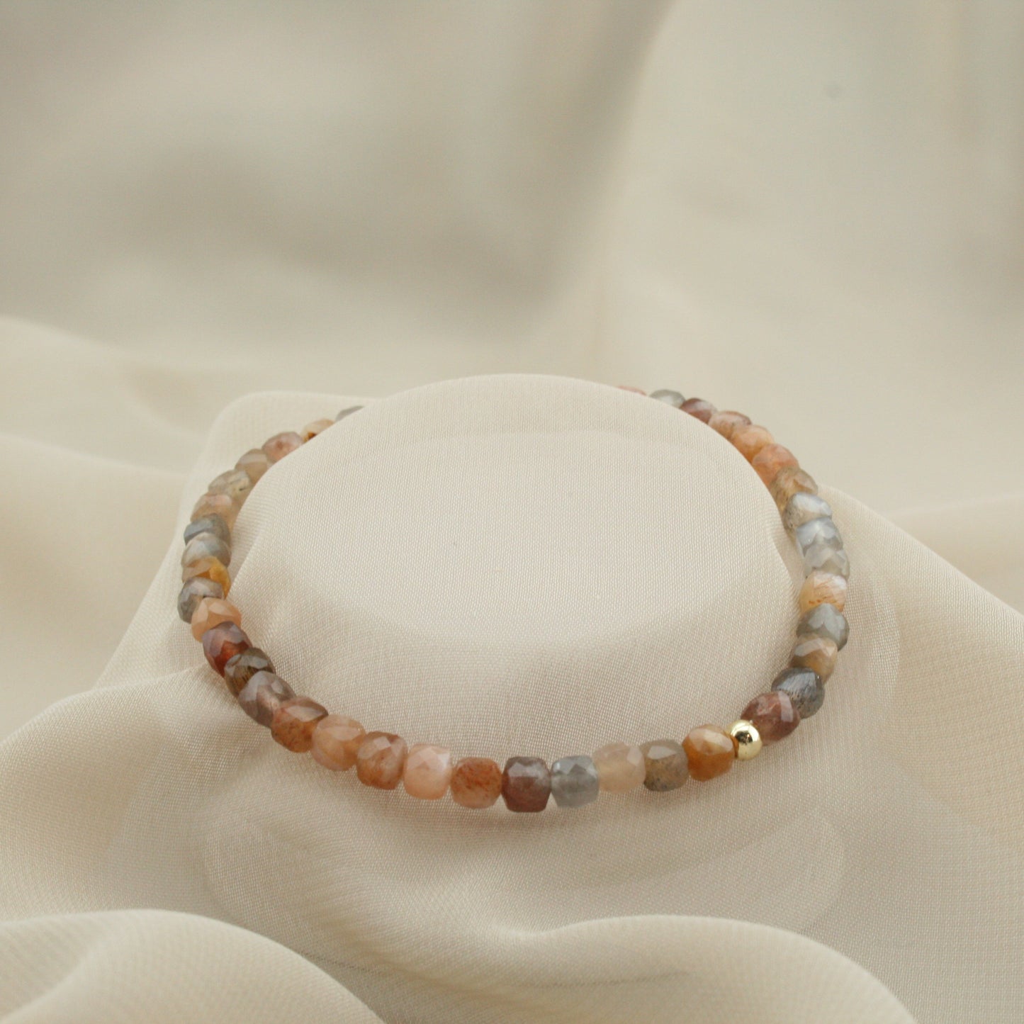 Sunstone kubus armband