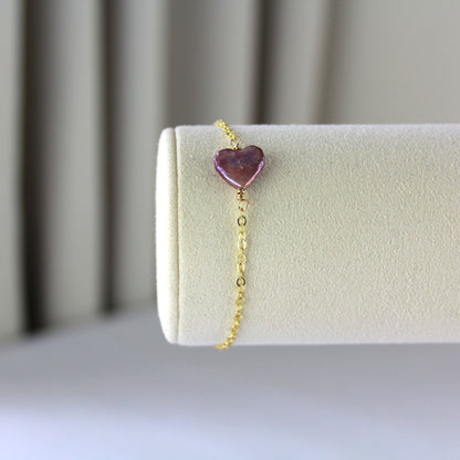 Paarse parel schakelketting