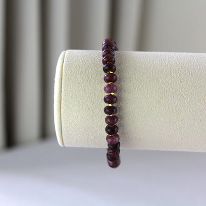 Paars jade rondelle armband