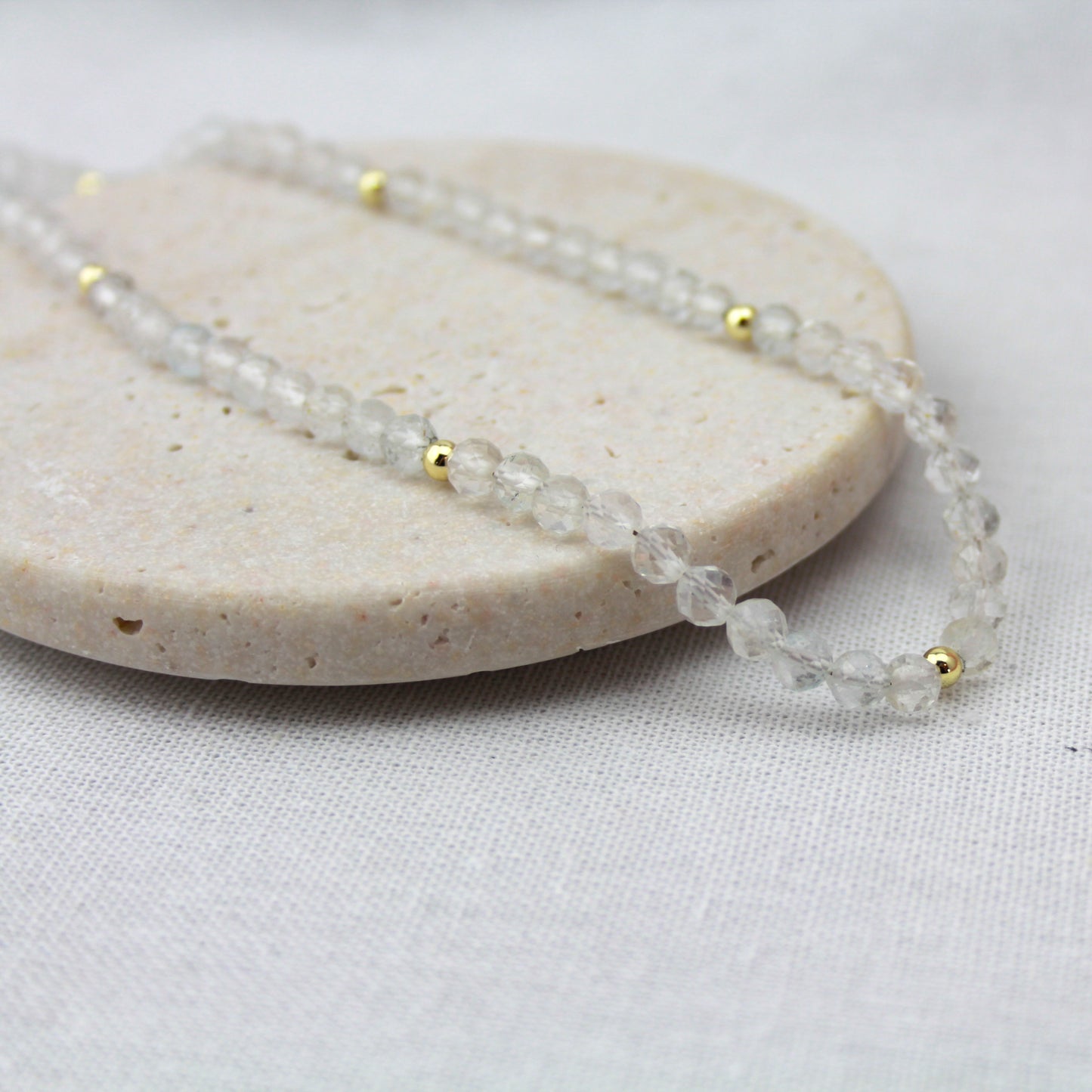 Heldere topaas collier
