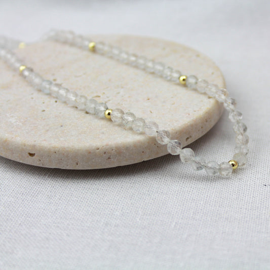 Heldere topaas collier
