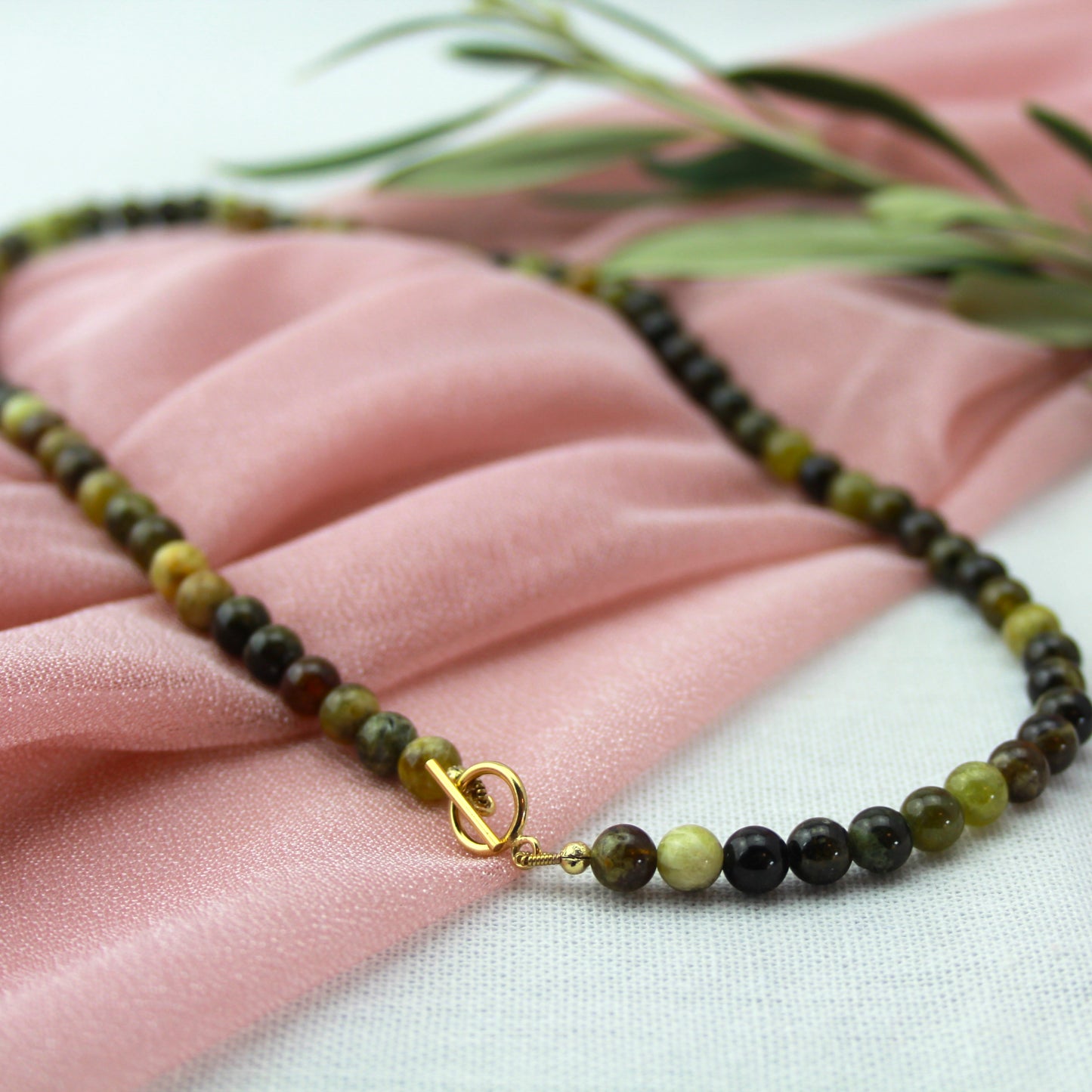 Groen agaat ketting