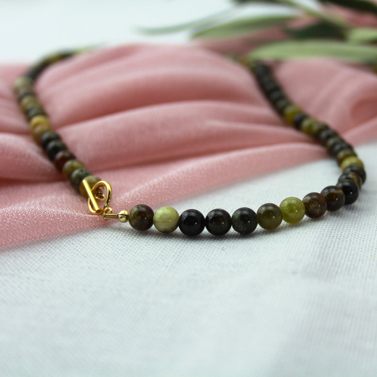 Groen agaat ketting