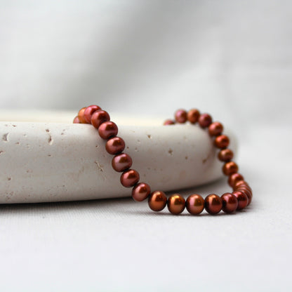 Bruine parelketting