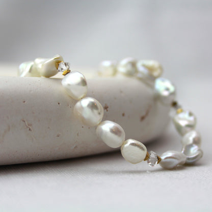 Herkimer diamant parelketting