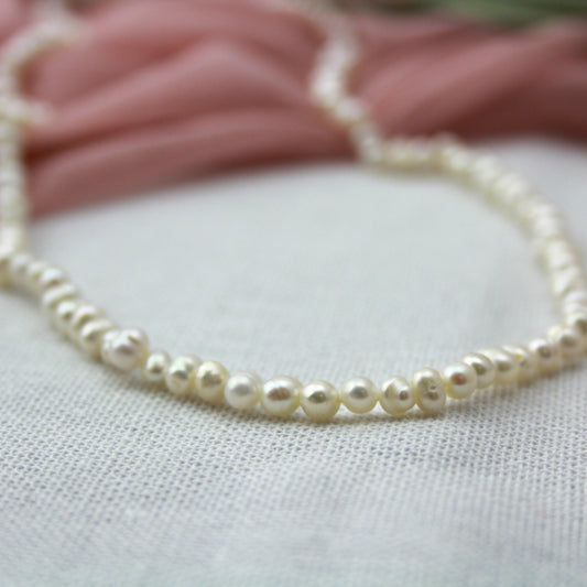Parelketting met zilverslot