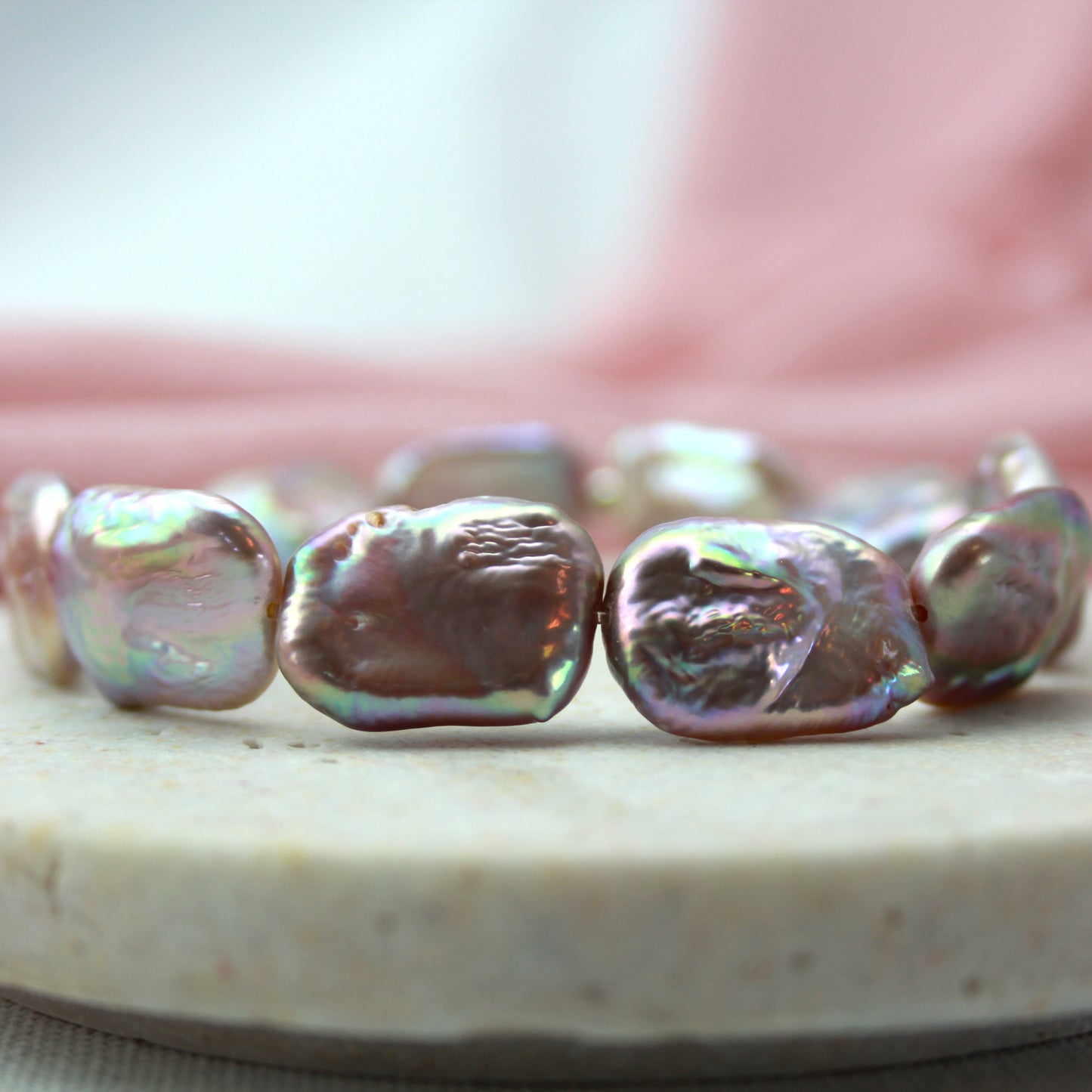 Natuurlijke zoetwaterparel armband