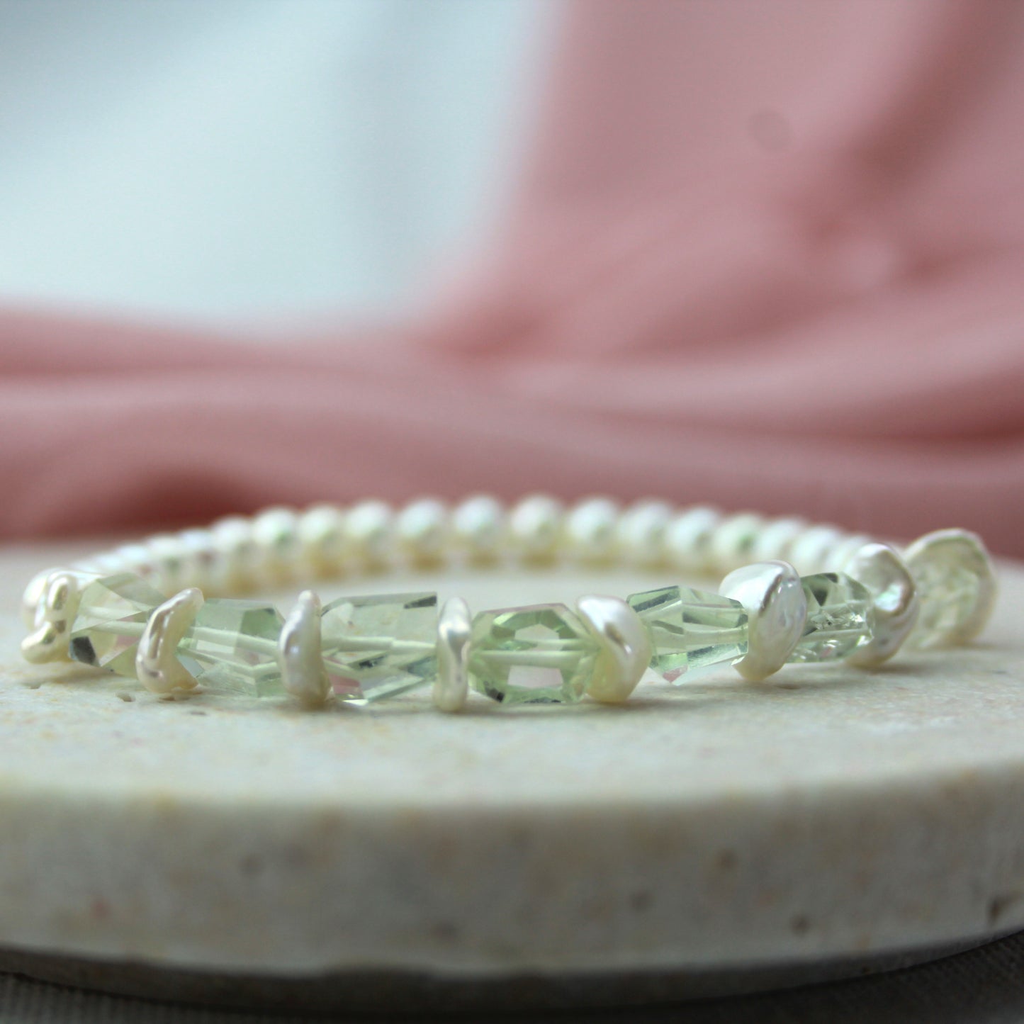 Groene amethist armband