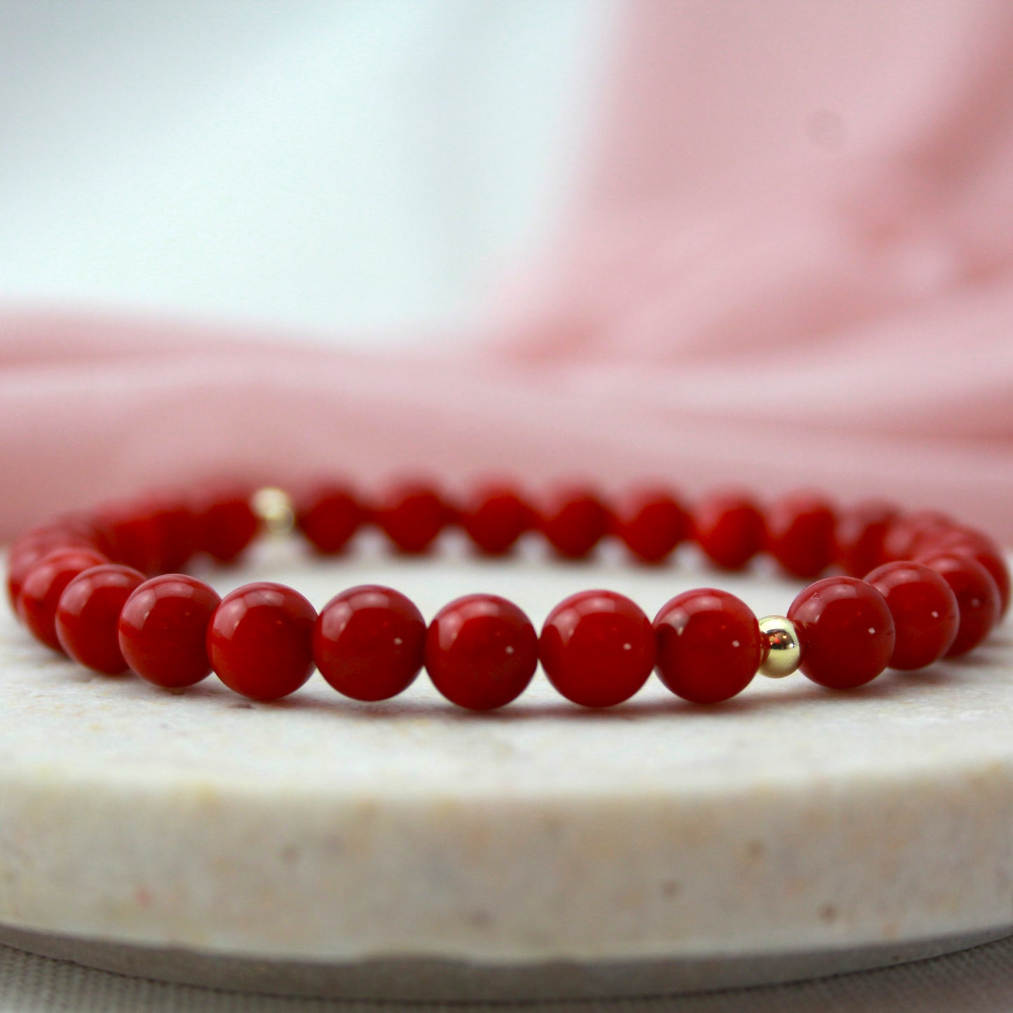 Bloedkoraal armband
