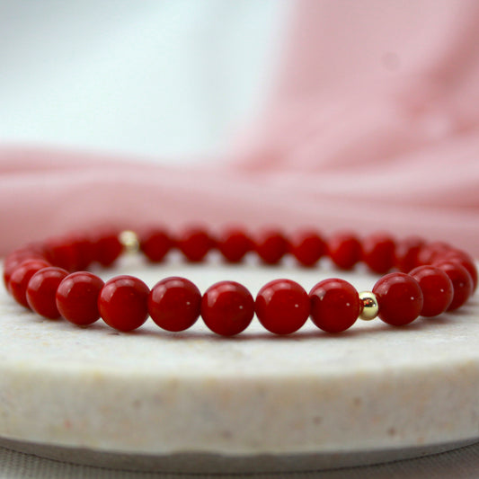 Bloedkoraal armband