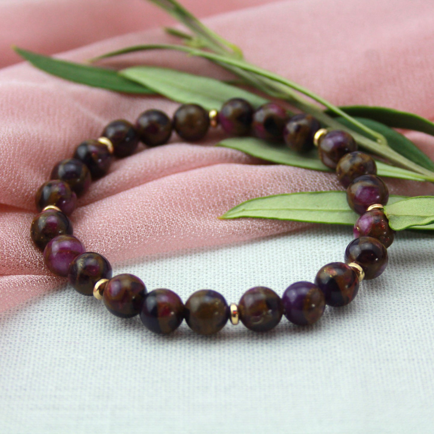 Paars jade armband