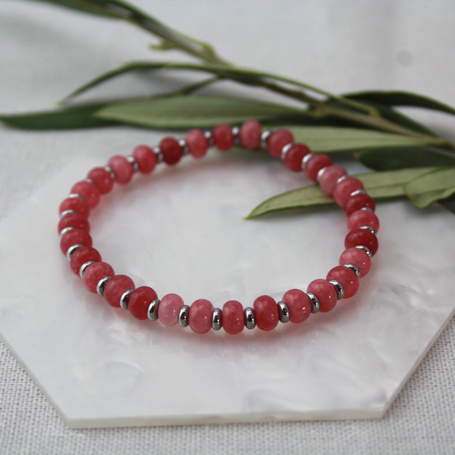 Aardbeienkwarts armband