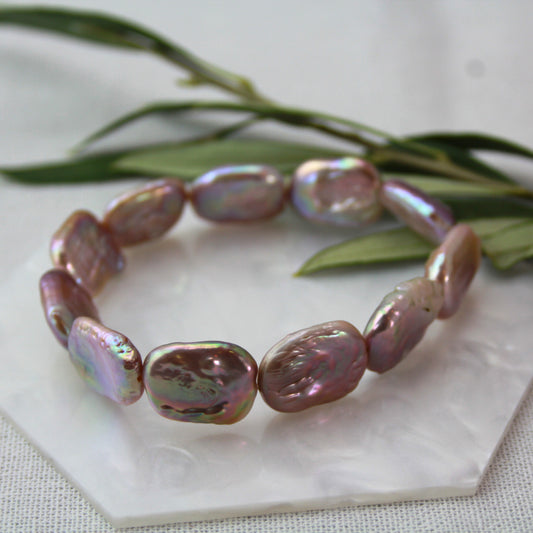 Natuurlijke zoetwaterparel armband